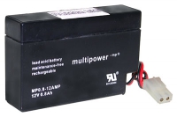 Multipower Blei-Akku MP0,8-12AMP (12V 800mAh) AGM VRLA mit AMP-Buchse