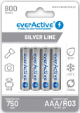 everActive AAA Ni-MH 800mAh ready to use 4er Pack   Silver Line
