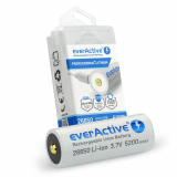 everActive 26650 3,7V Li-Ion 5200mAh Micro-USB-Akku in Schutzbehälter