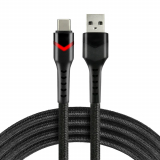 Kabel USB - USB-C 1m 3A schwarz CBB-1CB LED