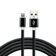 Kabel USB - lightning Silikon 1m 2,4A schwarz CBS-1IB